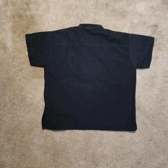 Mexican/Cuba Black Guayabera Short Sleeve Shirt for Kids Sz 6 - Picture 5 of 7